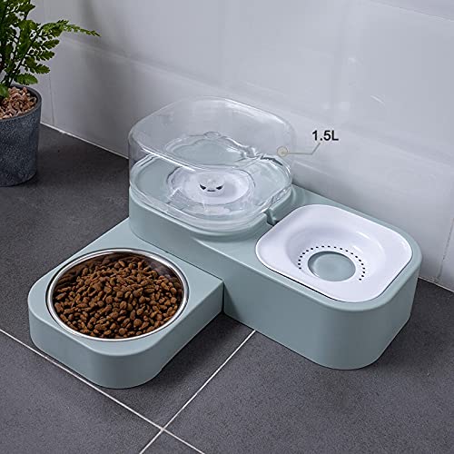 Futternapf für Katzen, 4 Stile, automatischer Trinkbrunnen mit 1,5 l Fassungsvermögen, für Welpen (China, F-blau) von Crysdaralovebi