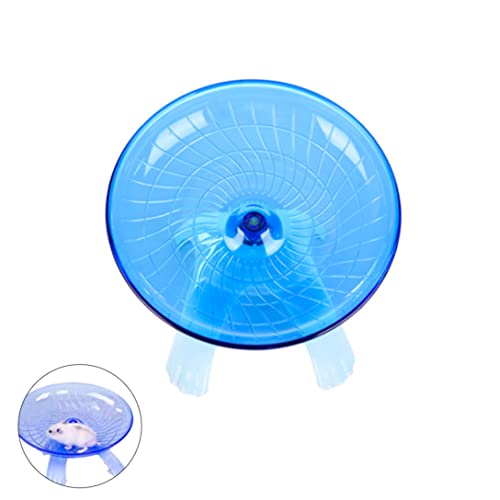 1pc Hedgehog Rad Stille Hamster Rad Fliegende Saucer Rad Laufen Plastikscheibe Kleines Tierkomfort für Komfort Bewegung Spielzeugspinner (blau) von Csafyrt