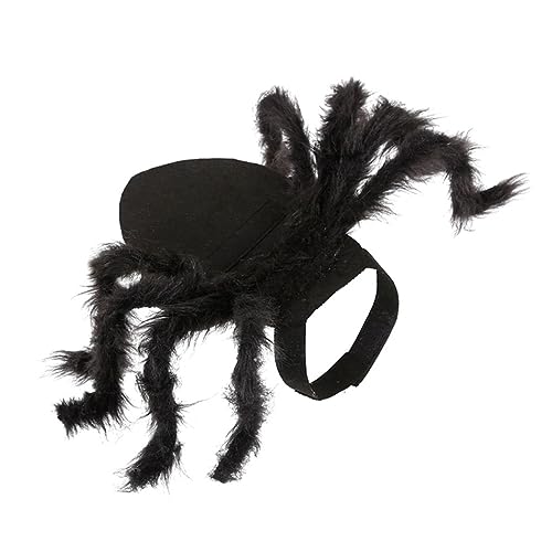 1pc Hund Halloween Kostüm Verstellbare Spinnen Halloween Pet Hals tragen Welpenkabelbaumkleidung für Halloween Festival Black S von Csafyrt