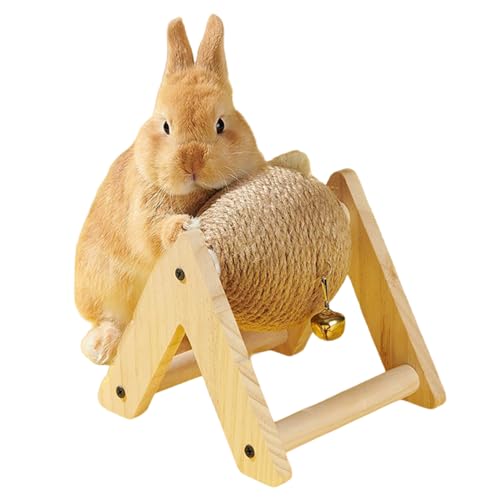 Bunny Chew Toys Sisal Wickelte Kratzer Dreiecksbasis Stressabbau Anreicherung von Csafyrt