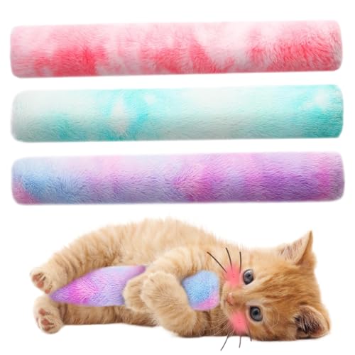 Csafyrt 3pcs Catnip Toy 15 bissbeständige Katzenminen Spielzeug für Katzen Interactive Cat Kicker Spielzeugzahn -Reinigung Katze Kauen Spielzeug Buntes Katzenplüschspielzeug von Csafyrt