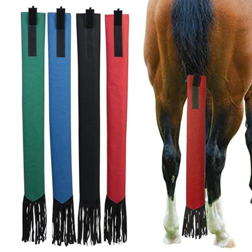 Csafyrt 4pcs Horse Tailbag 4 Farbschwanzbeutel für Pferde 28x3x3 Anti-Sting-Schwanzbag Schutzgewebe Pferdsschwanzbeutel mit Befestigungsband Pferdversorgungen von Csafyrt