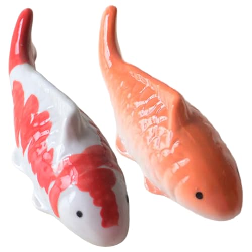 Csafyrt Fake Fish 2pcs Keramik Koi Fischdekor 3, 9x1, 4x1, 6 Zoll Realistisches schwimmendes Aquariumdekor für Fairy Garden Pond Fountain Csafyrt Fake Fish 2pcs Keramik Koi Fischdekor 3, 9x1, 4x1, 6 Zoll Realistisches schwimmendes Aquariumdekor für Fairy Garden Pond Fountain von Csafyrt