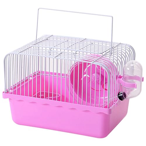 Csafyrt Hamster Käfig Kleine Meerschweinchenkäfige mit stillem Laufradwasserflasche und Zubehör 9x6.7x6.7 Plastik Hamster Käfig von Csafyrt