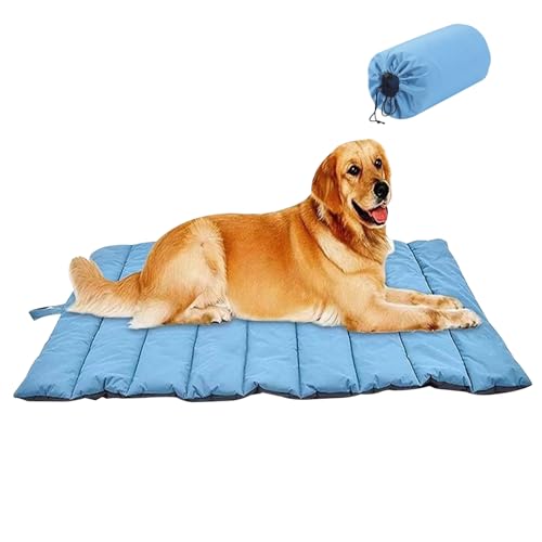 Csafyrt Outdoor -Hundebett 43''x27 '' Camping Hundebett wasserdicht ＆ Klappbare Außenmattenbissfest tragbar mit Reifen ＆ Aufbewahrungstasche Easy Wischen Sie sauber für Medium ＆ Katze von Csafyrt