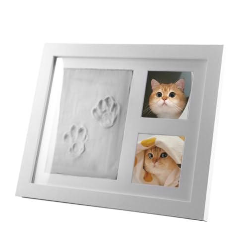 Csafyrt Paw Print Kit Clay Keepsake Kit Haustier Bilderrahmen für Weihnachtsgedenkgeschenke 1 Set von Csafyrt