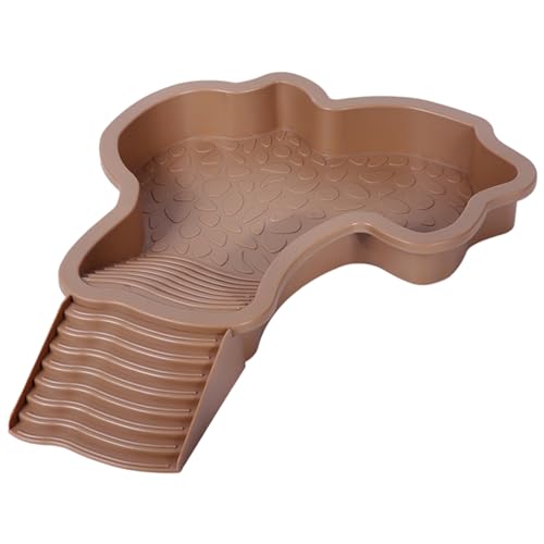 Csafyrt Reptilienwasserschale, große Simulation Schildkröte Wasserschale, dekorativer Plastik Reptilienbadepool mit Leiter für Eidechse Gecko Turtle Csafyrt Reptilienwasserschale, große Simulation Schildkröte Wasserschale, dekorativer Plastik Reptilienbadepool mit Leiter für Eidechse Gecko Turtle von Csafyrt