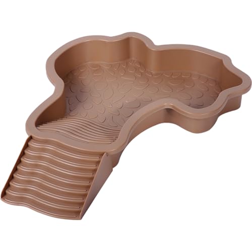 Csafyrt Reptilienwasserschale, große Simulation Schildkröte Wasserschale, dekorativer Plastik Reptilienbadepool mit Leiter für Gecko Turtle Csafyrt Reptilienwasserschale, große Simulation Schildkröte Wasserschale, dekorativer Plastik Reptilienbadepool mit Leiter für Gecko Turtle von Csafyrt