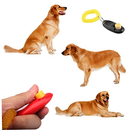 Csafyrt Training Clicker Dog Training Clicker Pet Training Clicker Big Button Clicker -Gerät mit Armbandband (schwarz) von Csafyrt