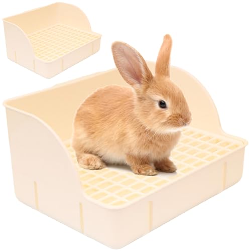Kaninchenstreuablett, quadratische Kunststoff -Meerschweinchen -Müllschale, leicht zu installierende Kaninchen -Toilette mit Knopf, leicht zu reinigen Töpfchen -Trainer für kleines Tier/Meerschweinch Kaninchenstreuablett, quadratische Kunststoff -Meerschweinchen -Müllschale, leicht zu installierende Kaninchen -Toilette mit Knopf, leicht zu reinigen Töpfchen -Trainer für kleines Tier/Meerschweinch von Csafyrt