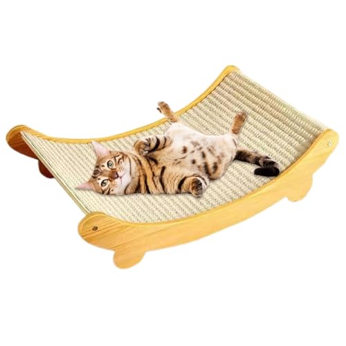 Katzenkratzplatte 2 in 1 Sisal Cat Kratzbett Gebogene Kratzer Dampproof Sturd von Csafyrt