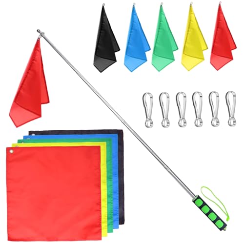 Pferde -Trainingsausrüstung, 5pcs 17x17 -Zoll -Pferdetrainingsflaggen mit 47 -Zoll -Teleskop -Fahnenmast und Schnallen, tragbare Reiseleiterflagge mit Nicht -Slip -Haandle Pferde -Trainingsausrüstung, 5pcs 17x17 -Zoll -Pferdetrainingsflaggen mit 47 -Zoll -Teleskop -Fahnenmast und Schnallen, tragbare Reiseleiterflagge mit Nicht -Slip -Haandle von Csafyrt