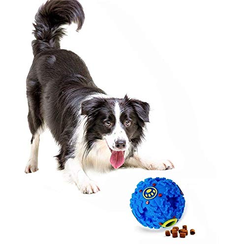 Csheng Ball Hund Hundeball Hunde Interaktives Spielzeug Haustier Ball Spielzeug Hundesnack-Spender Hundefutterball Hundebiss Spielzeug Hundetraining Bälle Blue von Csheng