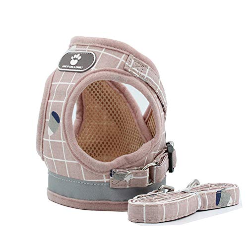 Csheng Geschirr Hund Hundegeschirr Kleine Hunde Welpengeschirr für kleine Hunde Hundegeschirr führen Hundegeschirr Medium No Pull pink,m von Csheng