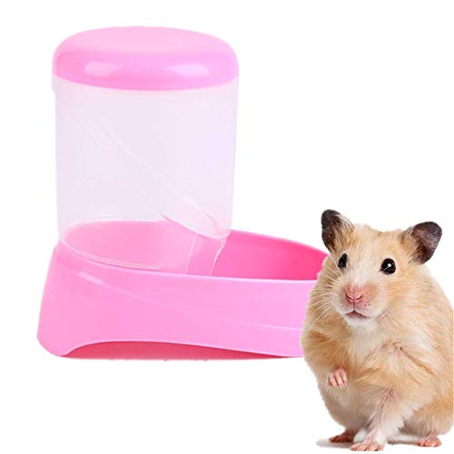 Csheng Hamster Futterbrunnen Hamster Feeder Hamster Futterautomat Futterautomat Futternapf Futternapf Möbel Haustier Wasserflasche Hamsterflasche Hamster Futterspender pink von Csheng