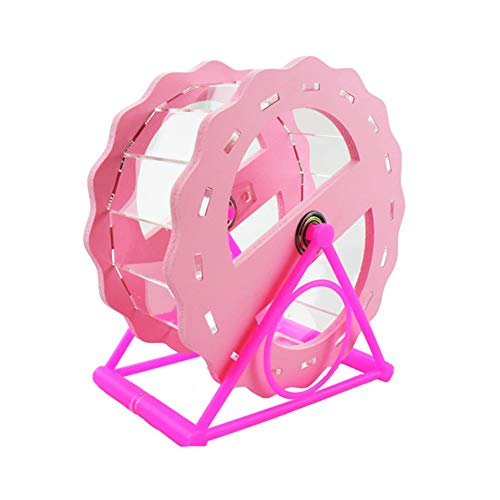 Csheng Hamster Spielzeug Hamster Rad Haustier Laufband Sport Laufrad Hamster Rack Runner Hamster Liefert Spielzeug Laufball Kleines Haustier Mit Kletterleiter 12cm,acrylicpink von Csheng