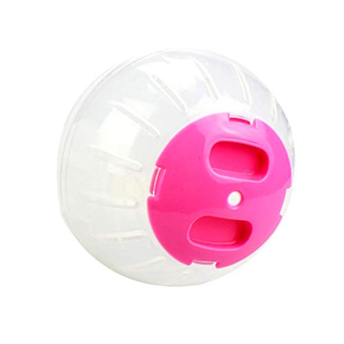 Csheng Hamster Spielzeug Hamster Zubehör Hamster Ball Farbe Abdeckung Running Ball Kleines Haustier Hamster Spielzeug Haustier Liefert Transparente Walze Fitness Crystal Crystal Runner 10cm,pink von Csheng