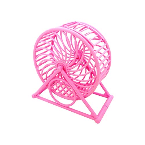 Csheng Hamster Spielzeug Hamster Zubehör Hamster Laufrad Sportspielzeug Mit Stand Runner Pet Laufband Hamsterrad Silent Hamster Wheel Pet Laufband pink von Csheng