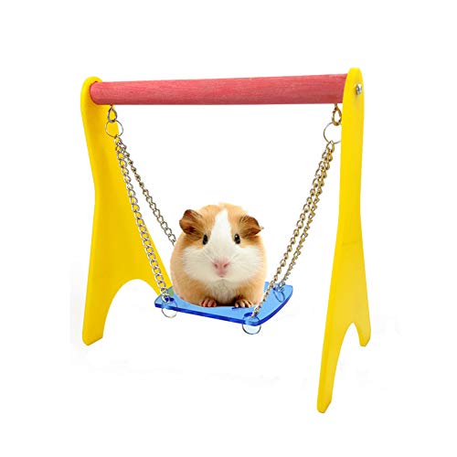 Csheng Hamster Spielzeug Schaukel Hängematte Papagei Kauspielzeug Vogel Spielzeug Stand Bar Hängende Kette Schaukel Hamster Spielzeug Hamster Zubehör Ratte Spielzeug Hamster Langeweile von Csheng