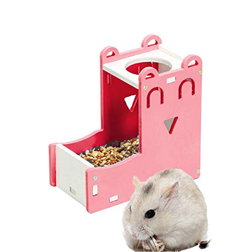 Csheng Hamster Wasserflaschen Hamster Feeder Hamster Trinker Feeder Wasserkocher Automatische Wasserfütterung Zubehör Trinkbeckenhalter Wasserflasche Meerschweinchen Wasserflasche pink von Csheng