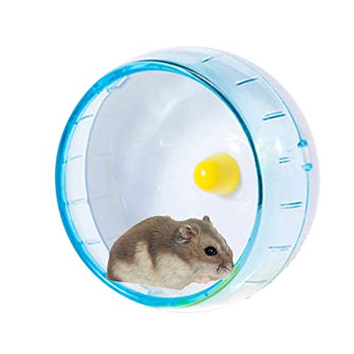 Csheng Hamster Zubehör Hamster Silent Laufrad Laufband Igel Goldener Seidenbär Große Kristallrollenhalterung Hamsterspielzeug Silent Hamsterrad Haustier Laufband 12cm,Blue von Csheng