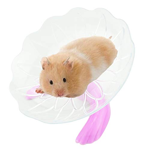 Csheng Hamster Zubehör Zeit Schwungrad Laufband Frisbee Fliegende Untertasse Hamster Sport Bracket Turning Ball Kleines Haustier Transparenter Kletterrahmen Hamsterspielzeug White von Csheng