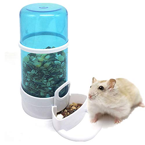 Csheng Hamsterfutterautomat Hamsterfutterbrunnen Hamsterflasche Hamsterfutterbecken Igel Eichhörnchen Vogel Futterautomat Futterbecken Liefert Haustier Wasserflasche Blue von Csheng