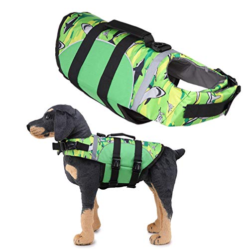 Csheng Haustier Badeanzug Schwimmweste Haustier Meerjungfrau Reflektierender Badeanzug Hund Badeanzug Hund Schwimmjacke Hund Schwimmjacke Hund Regenjacke Haustier Schwimmwesten 06green,35 von Csheng