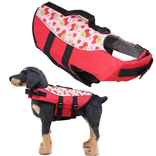 Csheng Haustier Badeanzug Schwimmweste Haustier Meerjungfrau Reflektierender Badeanzug Hund Badeanzug Hund Schwimmjacke Hund Schwimmjacke Hund Regenjacke Haustier Schwimmwesten 07red,40 von Csheng