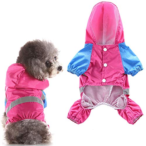 Csheng Haustier Regenmantel Hund Regenmäntel Wasserdichter Kleiner Hundemantel Welpenmantel Hundekleidung Regenmantel Haustierkleidung Regenmantel Hundeponcho Niedliche Kaninchenform Rose red,Small von Csheng