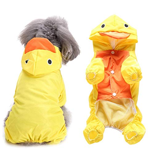 Csheng Haustier Regenmantel Hund Regenmäntel Wasserdichter Kleiner Hundemantel Welpenmantel Hundekleidung Regenmantel Haustierkleidung Regenmantel Hundeponcho Niedliche Kaninchenform Yellow,X-Small von Csheng