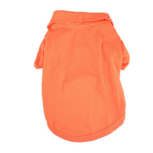 Csheng Haustier Weste Hundekleidung Weste Sommer Haustier Kleidung Süßigkeiten Farbe Hund Polo Shirt Hund T-Shirt Kurzarm Hund Kostüm Welpen Weste Für Sport Outdoor Indoor Walking orange,XL von Csheng