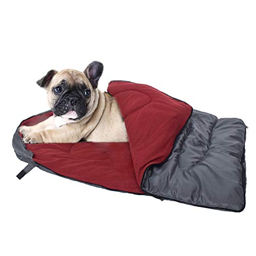 Csheng Haustierbett Katzenbett Waschbares Hundebett Welpenbett Unzerstörbares Hundebett Wasserdichter Und Verschleißfester Hundeschlafsack Haustierbett Und Zwinger-Matte Für Den Innen red von Csheng