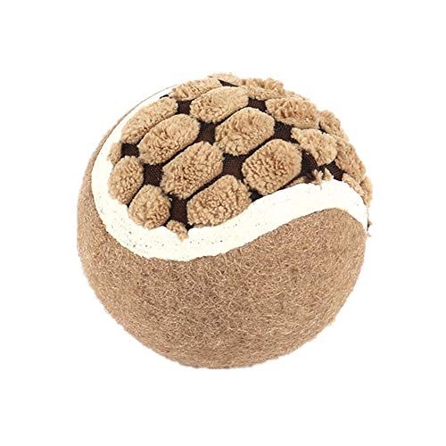 Csheng Hund Ball Hund Tennis Bälle Hund Kauen Welpe Beißspielzeug Kauen Spielzeug Haustier Training Tennis Spielzeug Molar Umweltschutz Interaktiver Training Ball Haustierzubehör 6,Brown von Csheng