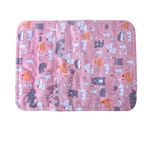 Csheng Hund Kühlmatte Hund Cool Pad Sommer Cartoon EIS Pad PVC Material Pet Gel EIS Pad Wasserdichtes Kühl Pad Haustier Kühlmatten Haustier EIS Seidenmatte Haustier Kühl Pad pink,Large von Csheng