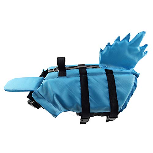 Csheng Hund Schwimmweste Haustier Schwimmweste Hund Schwimmjacke Dragon Tail Badeanzug Hund Schwimmweste Hund Outdoor Bequeme Sicherheit Badeanzug wasserdichte Hund Schwimmjacke Blue,Large von Csheng