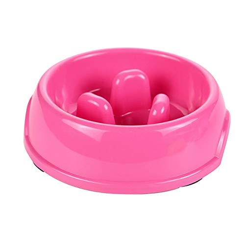 Csheng Hund Slow Feeder Bowl Slow Eating Dog Bowl Neue Seltsame Pet Bowl Anti-Choke Pet Slow Food Bowl Anti-Adipositas Hilft Bei Gesundem Slow Food Personalisierte Dog Bowl Dog Feeding Bowls pink von Csheng