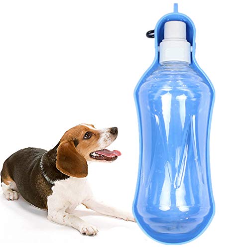 Csheng Hund Wasserflasche Welpe Wasserflasche Haustier Wasserflasche Haustier Trinkbecher Hund Outing Wasserkocher Haustier Trinkwasser Katze Outdoor Hund Walking Water Cup Tragbare Blue,500ml von Csheng