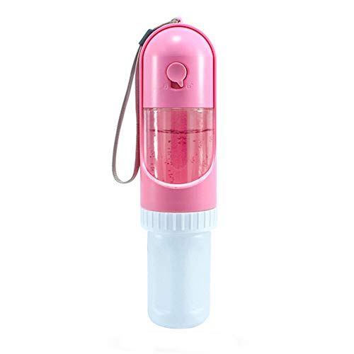 Csheng Hund Wasserflasche Zum Gehen Hund Wasserflasche Haustier Wasserflasche Tragbare Versenkbare Wasserbecher Futter Tasse Hundereise Begleitende Haustier Wasser Tasse Haustier pink von Csheng