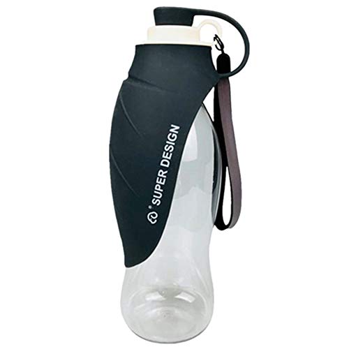 Csheng Hund Wasserflasche Zum Gehen Tragbare Hund Wasserflasche Pet Leaf Cup Tragbare Outdoor Wasserflasche Hund Ausgehen Tasse Wasserflasche Welpe Wasserflasche Black von Csheng