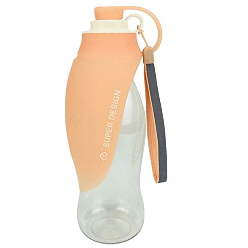 Csheng Hund Wasserflasche Zum Gehen Tragbare Hund Wasserflasche Pet Leaf Cup Tragbare Outdoor Wasserflasche Hund Ausgehen Tasse Wasserflasche Welpe Wasserflasche orange von Csheng