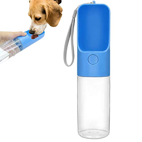 Csheng Hund Wasserflaschen Haustier Wasserflasche Haustier Trinkbecher Haustier Wasserflasche Haustier Hund Outdoor Tragbare Trinkart Begleitender Wasserbecher Kreativer Blue von Csheng