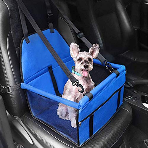 Csheng Hunde Autositz Autositz Hund Pet Booster Seat Hundehängematte für Auto Dog Booster Seat Hundezubehör Hund Auto Hängematte Haustier Autositz Blue von Csheng