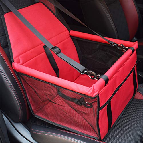 Csheng Hunde Autositz Autositz Hund Pet Booster Seat Hundehängematte für Auto Dog Booster Seat Hundezubehör Hund Auto Hängematte Haustier Autositz red von Csheng