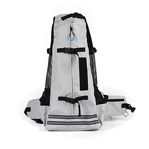 Csheng Hunde Transporttasche Hundereisetasche Katzentrage Rucksack Hund Haustier Rucksack Ausflug Tragbare Welpentrage Hunderucksack Hundetragen Für Mittelgroße Hunde Gray,Large von Csheng