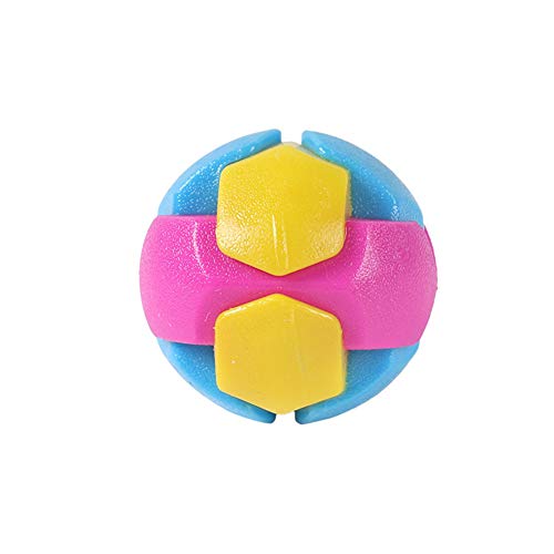 Csheng Hundebälle Hundeball Welpenspielzeug Welpe Kauspielzeug Welpe Zahnen Spielzeug Hundeseil Haustier Spielzeugball Molar Elastic Weichgummi Anti-Biss-Wurf-Training Interaktiver 7,pink Yellow von Csheng