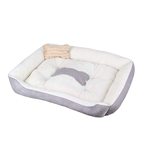 Csheng Hundebett Haustierbett Welpenbett Haustier Großer Zwinger Katzenstreu Four Seasons Pet Mat Rechteckiger Hundezwinger Verdickte Warme Matte Unzerstörbares Hundebett Für Den beige,L von Csheng