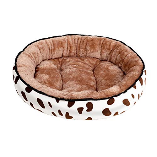 Csheng Hundebett Haustierbett Welpenbett Runder Plüsch Herbst- Und Winternest Runde Katzenmatratze Zwinger Wildleder Warmer Katzenstreu Donut Hundebett Für Den Innen- Und Außenbereich L,White von Csheng