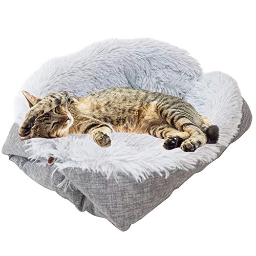 Csheng Hundebett Welpenbett Katzenstreu Haustier Matte Dual Purpose Hundestreu Katzenmatte Plüsch Katzenmatratze Haustierstreu Herbst- Und Winterstreumatte Winter Warmes Katzenbett Gray von Csheng