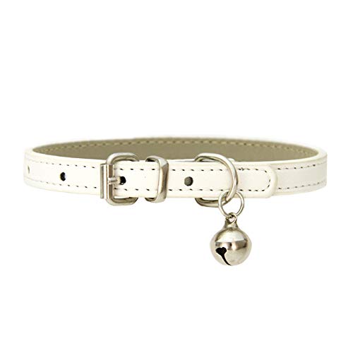 Csheng Hundehalsbänder Welpenhalsband Hundehalsband Weiches Hundehalsband Nettes Hundehalsband Haustierzubehör DIY Japanische Glocken Katzenhalsbänder Reflektierende Katzenzubehör S,White von Csheng